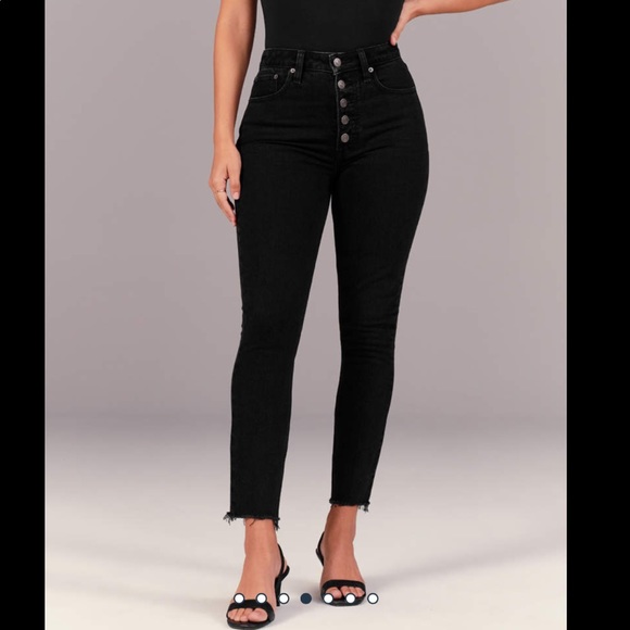Abercrombie Curve Love Black Skinny Jeans - Picture 4 of 8